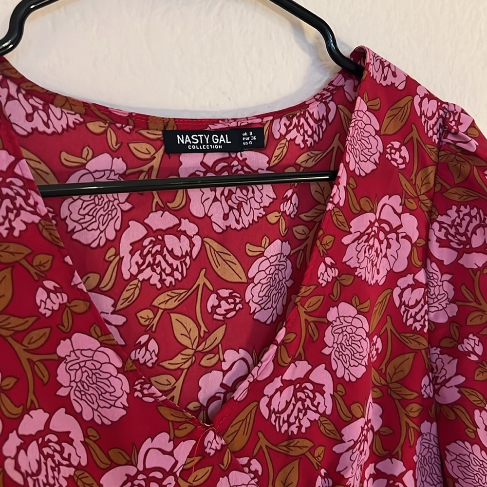 Nasty Gal Groove is in the Heart Floral Mini Dress D10 - Picture 7 of 8
